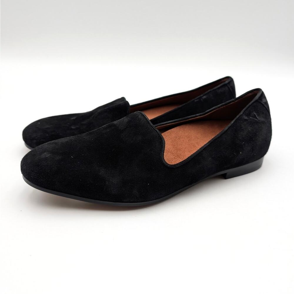 Vionic Willa Slip-On Loafers Shoes Womens Black Suede Size US7 EU37